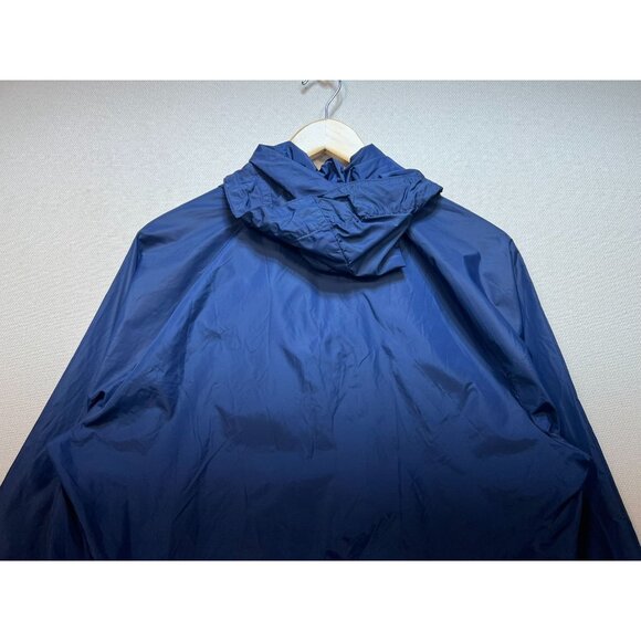 Jos. A. Bank Men's Nylon Packable Waterproof Hooded Jacket Sz M Blue Long Sleeve - Picture 12 of 13